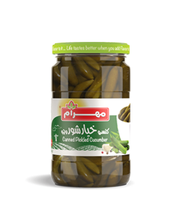 تصویر  انواع خیار شور تولیدی صنایع غذایی مهرام