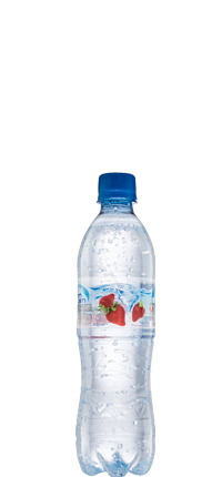 تصویر  آب گازدار با طعم توت فرنگی