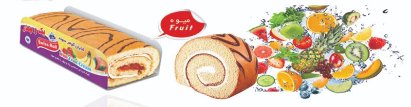 تصویر  کیک رولت میوه ای