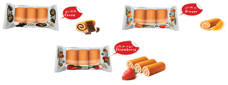 تصویر  کیک مینی رول 3 حبه