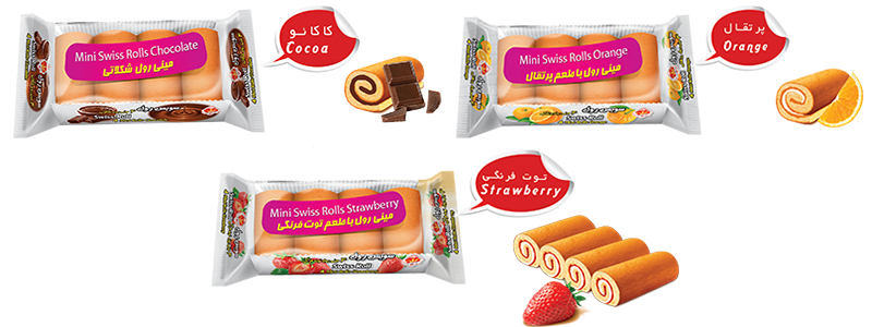 تصویر  کیک مینی رول 4 حبه