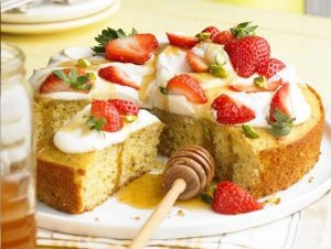 تصویر  پودر کیک توت فرنگی