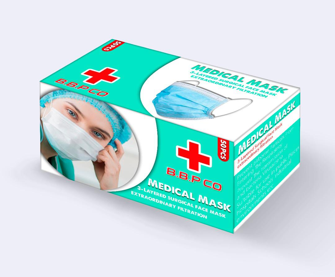 تصویر  ماسک سه لایه اسپان باند