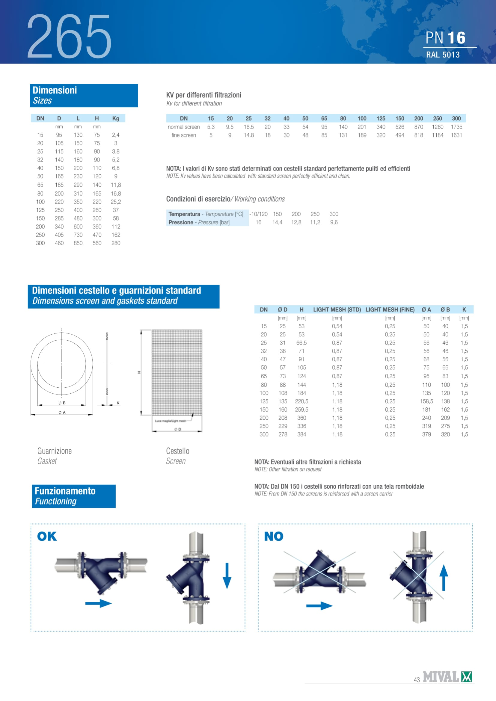 تصویر  شیرصافی مدل 265 میوال MIVAL ایتالیا