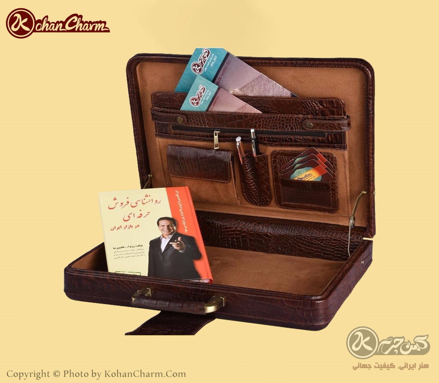 تصویر  کیف اداری چرم طبیعی مدل L75 مردانه