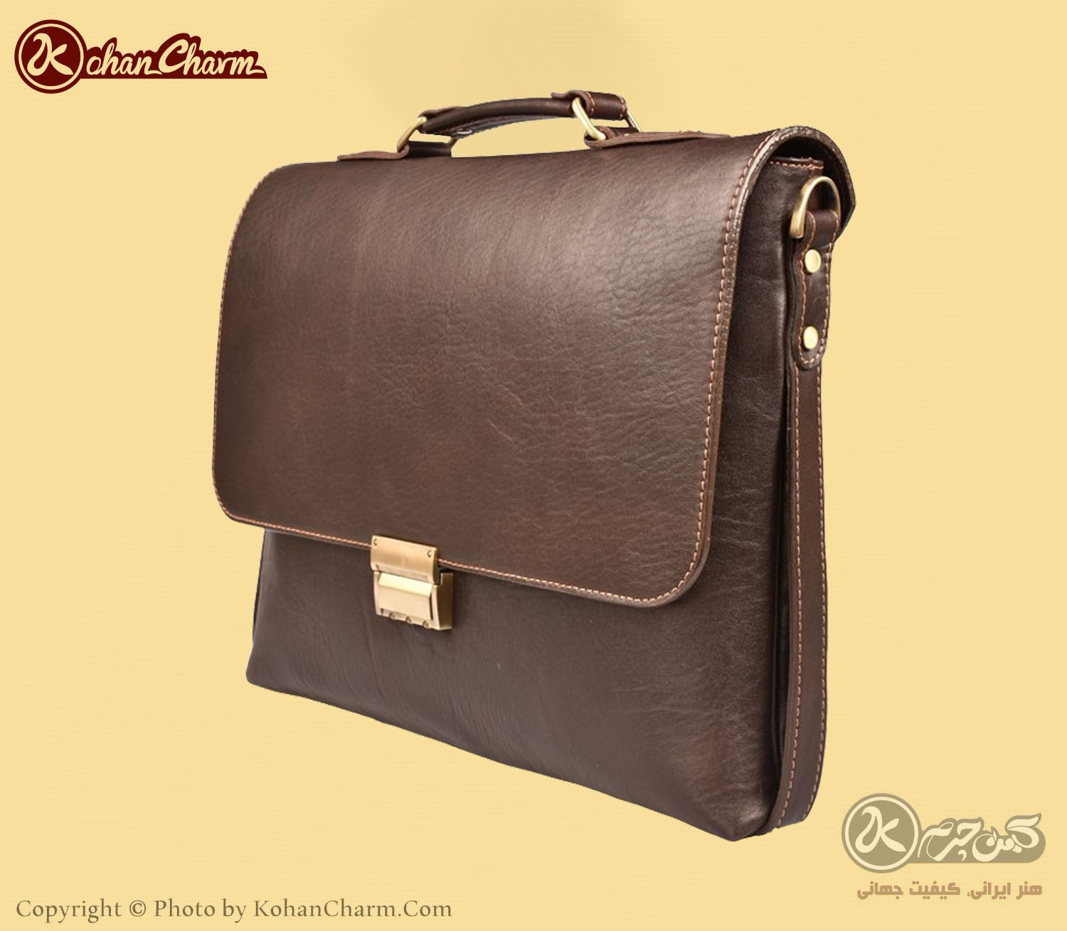 تصویر  کیف اداری چرم طبیعی مدل L100 مردانه