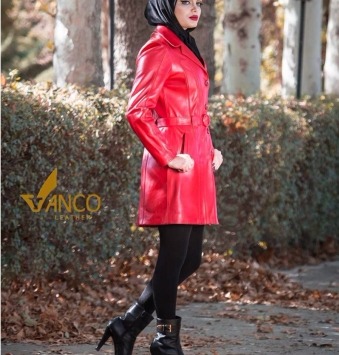 تصویر  پالتو چرمی زنانه آماندا