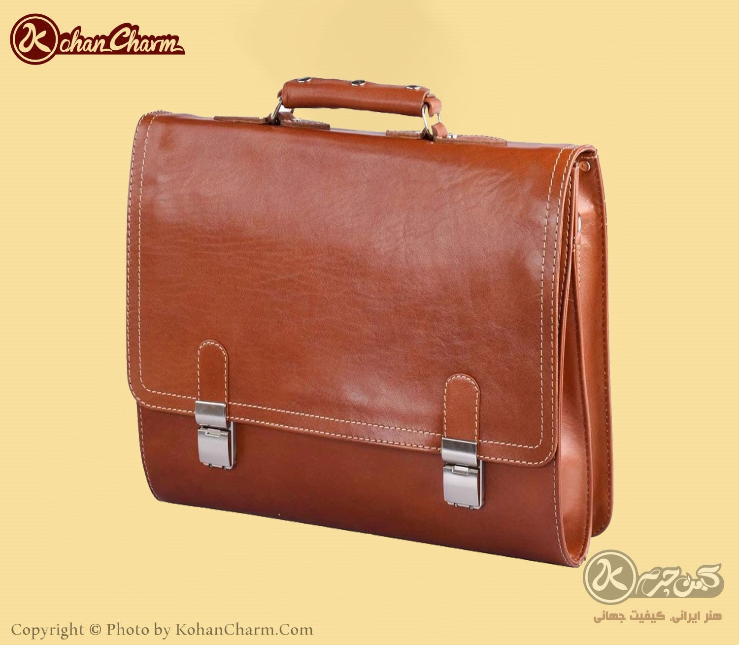 تصویر  کیف اداری چرم طبیعی مدل L73 مردانه