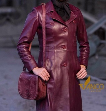 تصویر  پالتو زنانه چرمی ویدا