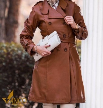 تصویر  پالتو چرمی زنانه لوییزا