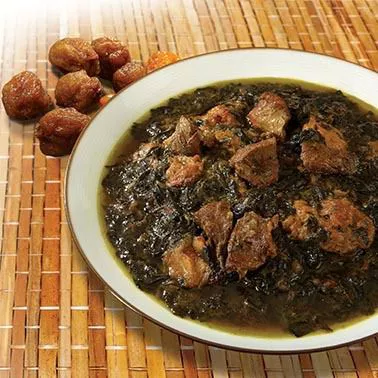 تصویر  خورش آلو اسفناج
