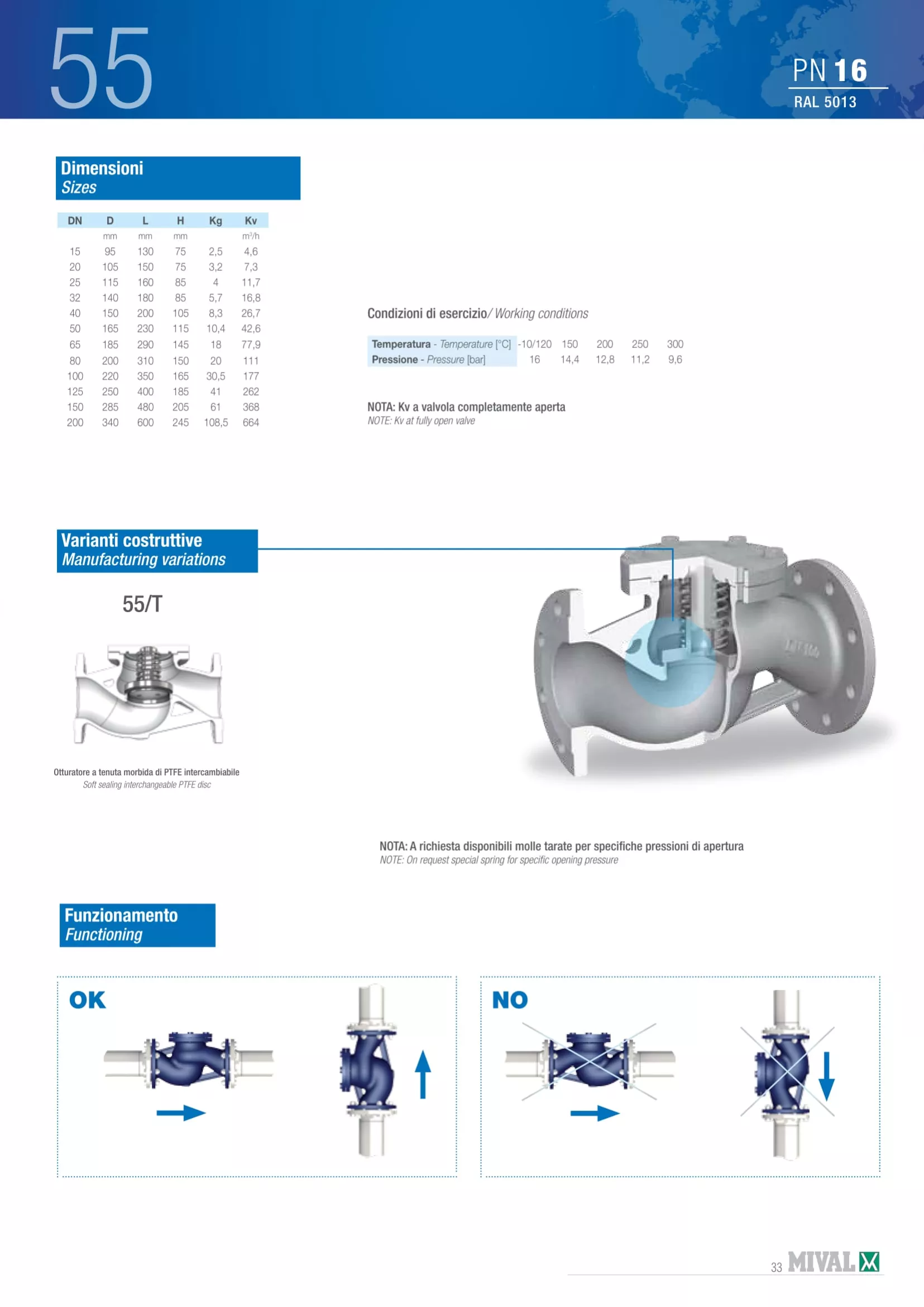 Picture of Mival Check Valve - PN 16 - Flanged - Cast ron body