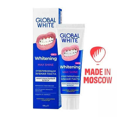 تصویر  خمیر دندان سفید کننده مکس شاین GLOBAL WHITE