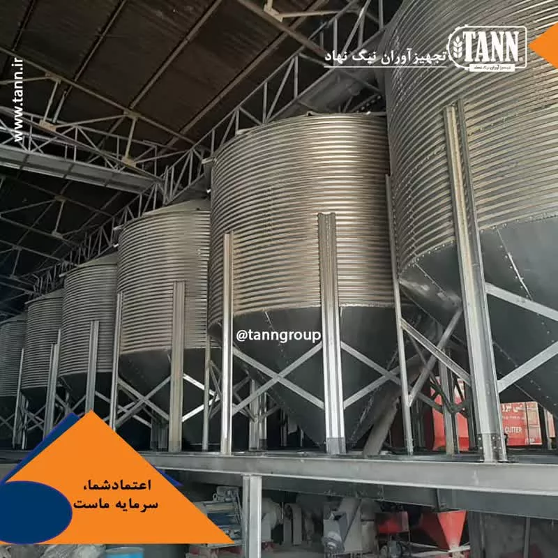 تصویر  سیلوهای گالوانیزه مرغداری
