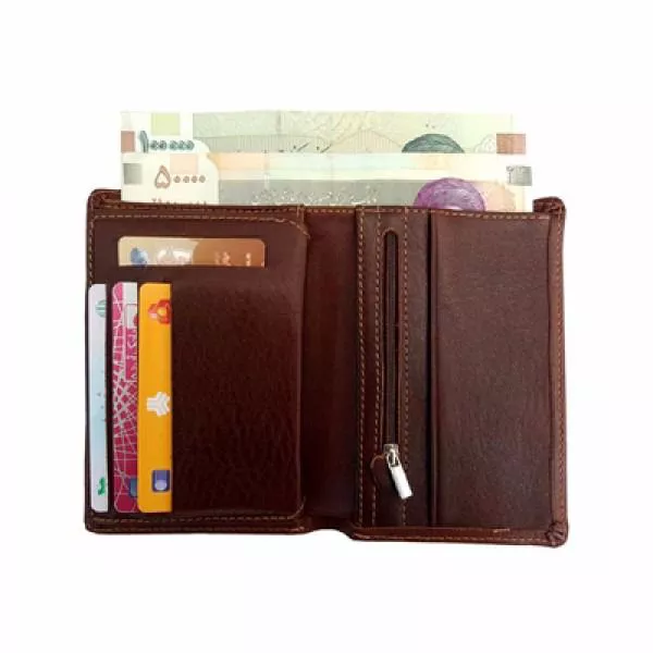 تصویر  کیف پول نیم کتی چرم مردانه - 004