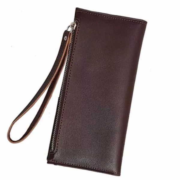 تصویر  کیف پول و موبایل چرم آنیل مدل Sport-Brown